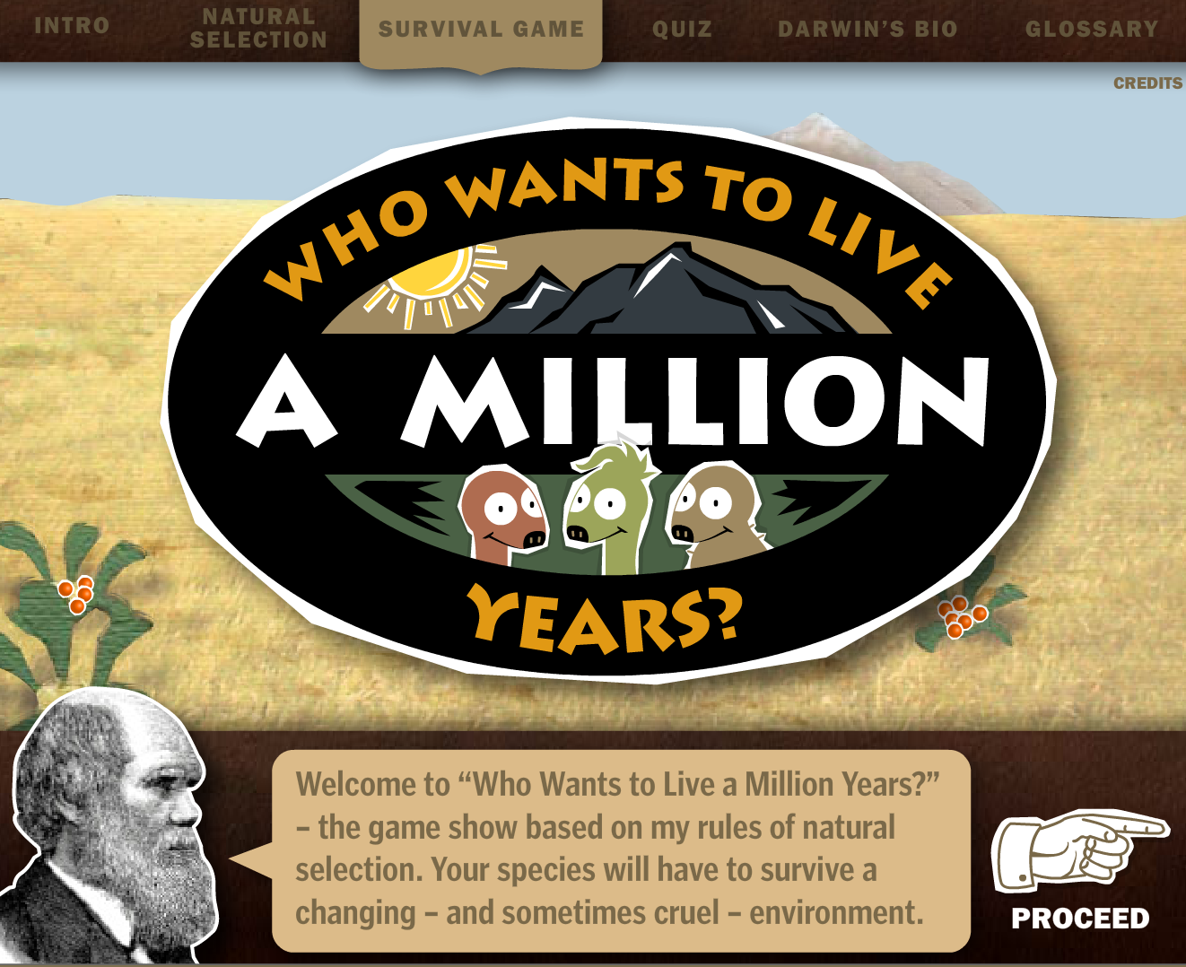 Charles Darwin: Who Wants to Live a Million Years? (Natural Selection Game) | Online Simulation