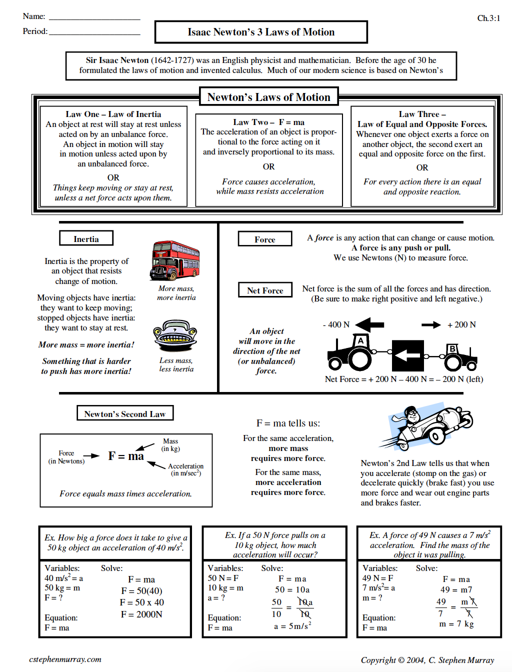 Physics Study Guides and Worksheets